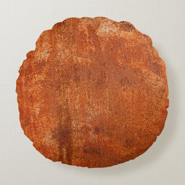 Grunge Rusted metall struktur. Rustkorrosion och o Rund Kudde (Framsidan)