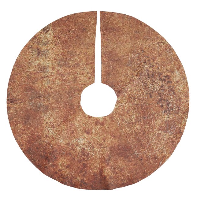 Grunge Rustic Metall Struktur Julgransmatta Borstad Polyester (Framsidan)