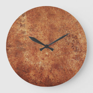 Grunge Rustic Metall Struktur Stor Klocka
