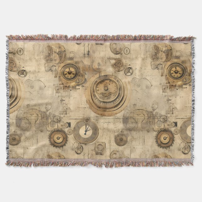 Grunge Rustic Steampunk Clock (2) Filt (Framsidan)