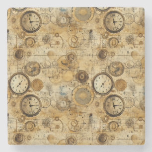 Grunge Rustic Steampunk Clock (5) Stenunderlägg