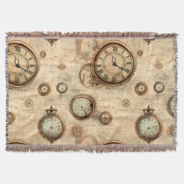 Grunge Rustic Steampunk Clock (6) Filt (Framsidan)