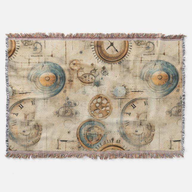 Grunge Rustic Steampunk Clock (7) Filt (Framsidan)