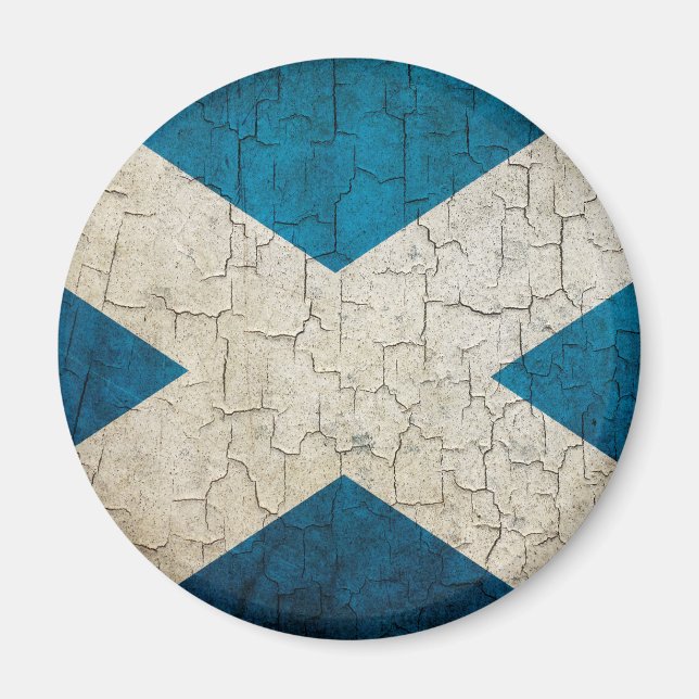 Grunge Scotland flagga Magnet (Framsidan)