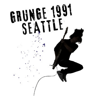 Grunge Seattle 1991 Music Scene Kärlek Seattle Vin T Shirt