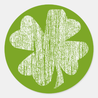Grunge Shamrock Runt Klistermärke