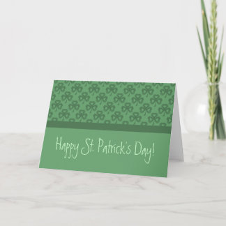 Grunge Shamrocks Greeting Card Kort