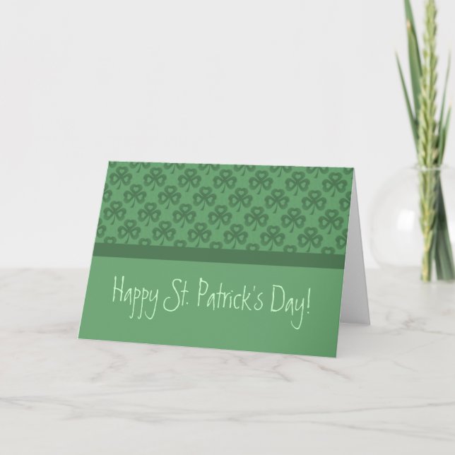Grunge Shamrocks Greeting Card Kort (Framsida)
