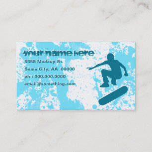 grunge skateboarding visitkort