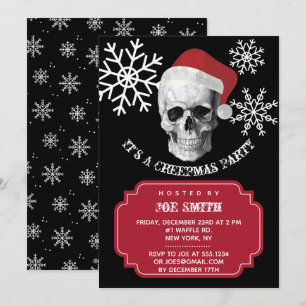 Grunge Skull Julfest - inbjudan till julfest