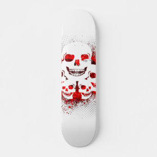 Grunge Skull, Mönster Mini Skateboard Bräda 18,5 Cm