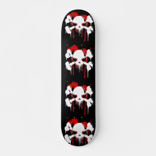 Grunge Skull och Bones Mönster Mini Skateboard Bräda 18,5 Cm