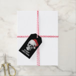 Grunge Skull Santa Presentetikett<br><div class="desc">Visa din helgdag med den här märkrn av jultomten Grunge Skull,  som är lätt att anpassa med ditt eget helgdag-meddelande.</div>