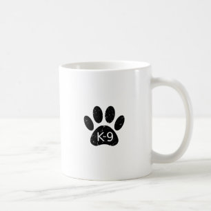 Grunge slitna hundfötter K-9 Kaffemugg