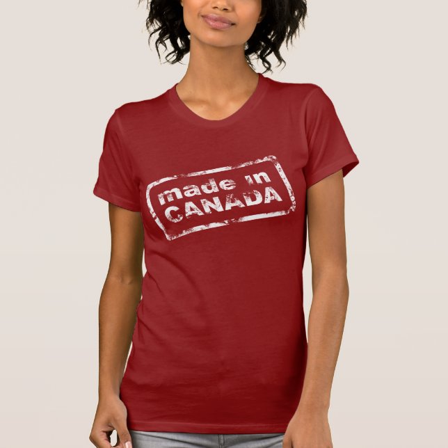 Grunge som göras i Kanada - röda kvinna skjorta Tee (Framsida)