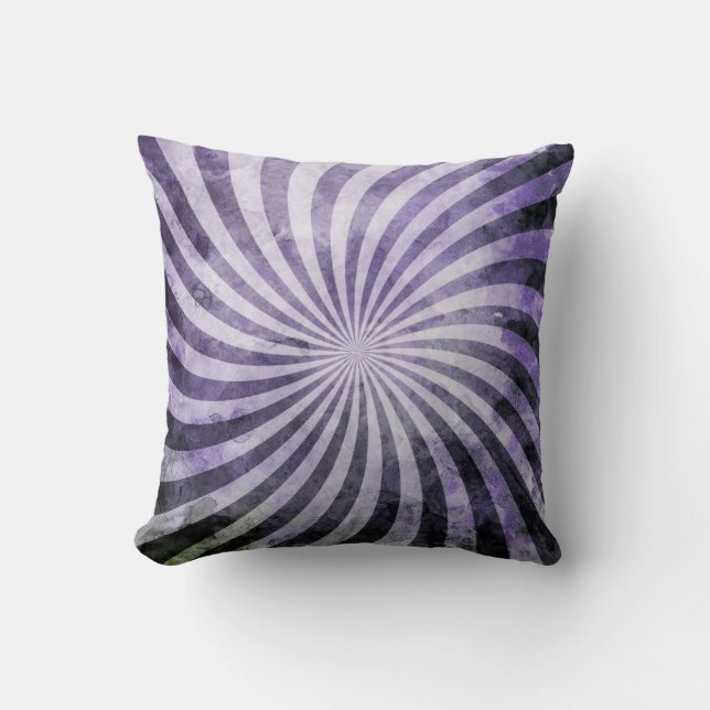 Grunge Spiral Burst Kudde (Framsida)