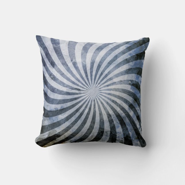 Grunge Spiral Burst Kudde (Framsida)