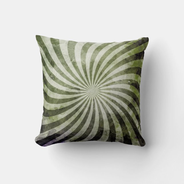 Grunge Spiral Burst Kudde (Framsida)