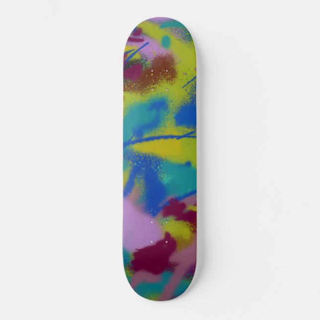 Grunge Spray Paint Mönster Skateboard (Framsida)