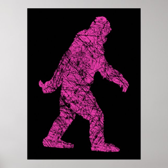 Grunge Squatchin Bigfoot Stil Poster (Framsidan)