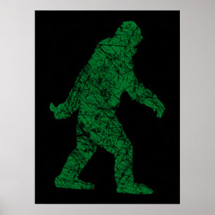 Grunge Squatchin Bigfoot Stil Poster