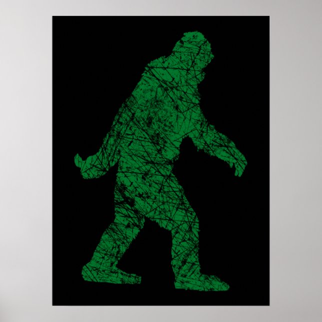 Grunge Squatchin Bigfoot Stil Poster (Framsidan)