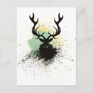 Grunge Stag Vykort