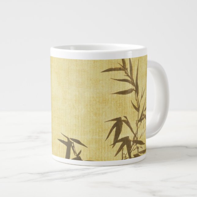 Grunge-stained bambupappersbakgrund jumbo mugg (Framsida höger)
