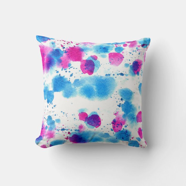 Grunge Stains Watercolor Struktur Kudde (Framsida)