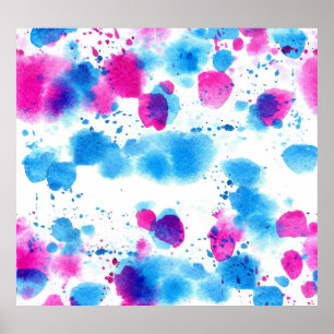 Grunge Stains Watercolor Struktur Poster