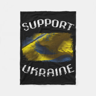 Grunge Stand With Ukraine Statement Piece For Supp Fleecefilt