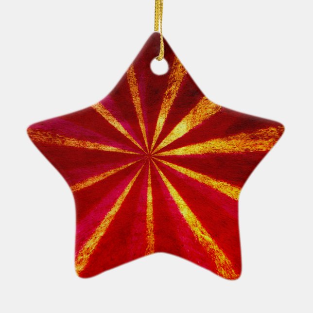 Grunge starburst julgransprydnad keramik (Baksidan)