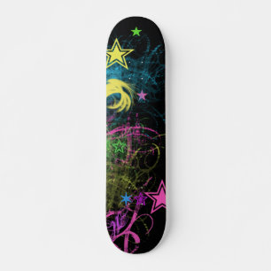 Grunge Stars flerfärgat Skateboard Bräda 19,5 Cm