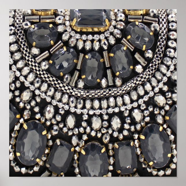 grunge steampunk art deco black silver bohemian poster (Framsidan)