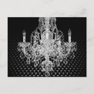 Grunge Steampunk luxury crystal Chandelier Vykort