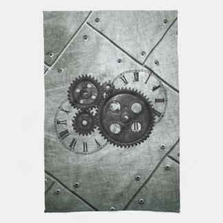 Grunge Steampunk tar tid på och utrustar Kökshandduk