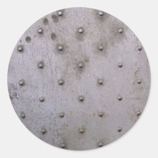 Grunge Steel Lakan med Rivets Runt Klistermärke