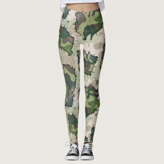 Grunge Stil Camouflage Seamless Mönster Stil Leggings
