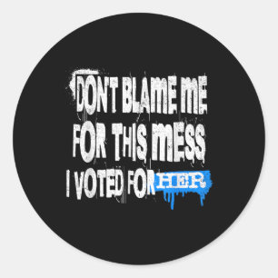 Grunge Stil designdont ålägger mig för detta refe Runt Klistermärke