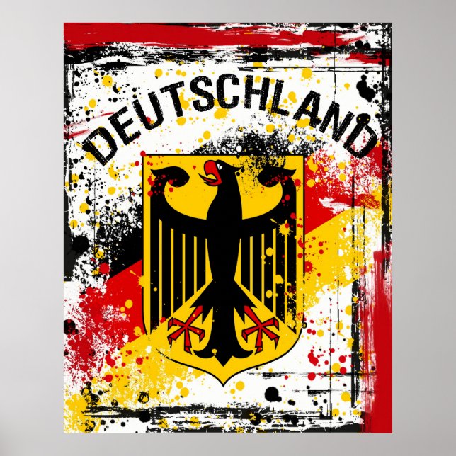 Grunge Stil Deutschland - Tyskland Poster (Framsidan)