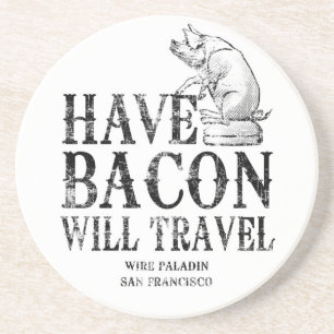 Grunge Stil har Bacon kommer att resa Underlägg Sandsten