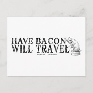 Grunge Stil har Bacon kommer att resa Vykort