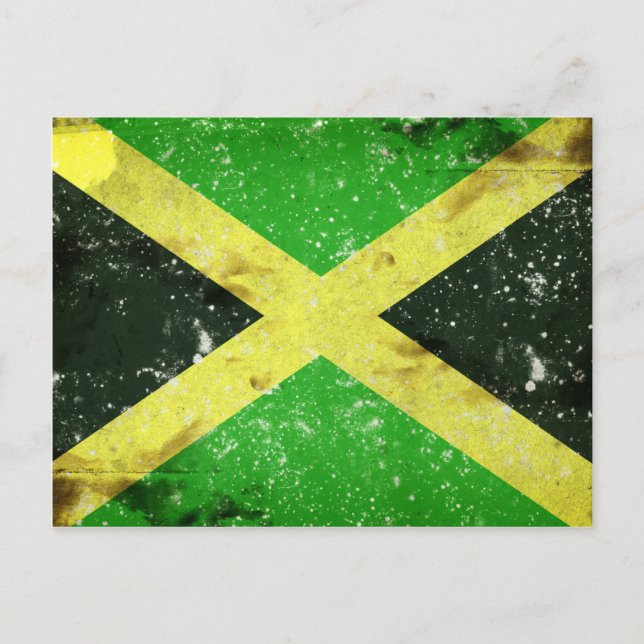 Grunge stil Jamaican-design Vykort (Framsida)