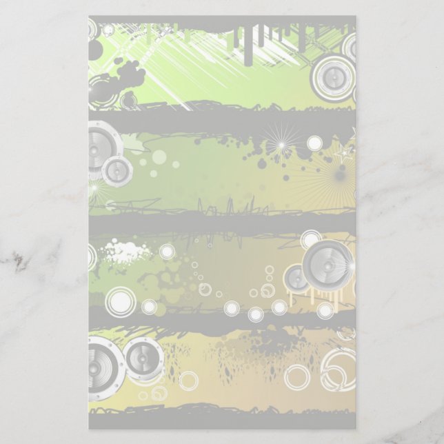 Grunge Stil Music Banner Brevpapper (Framsida)