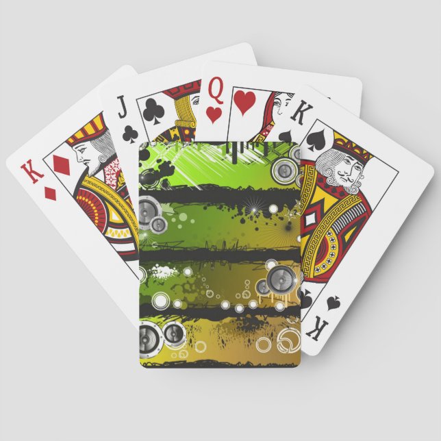 Grunge Stil Music Banner Spel Kort (Baksidan)