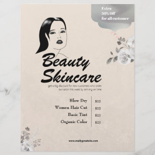 Grunge Struktur Background Beauty Hair Salon Makeu Reklamblad