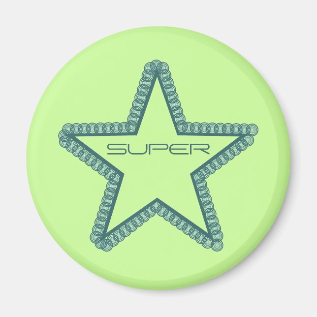 Grunge Superstar Magnet, Teal Magnet (Framsidan)