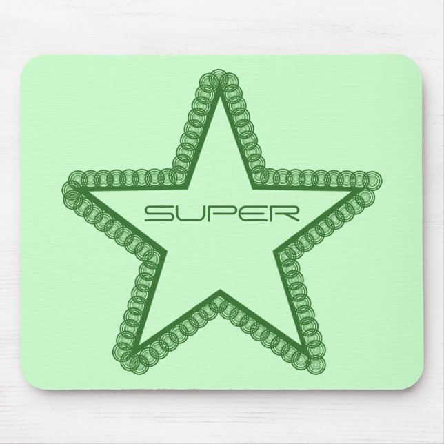 Grunge Superstar Mousepad, Forest Grönt Musmatta (Framsidan)