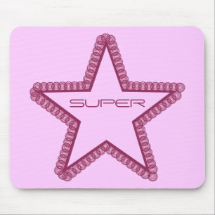 Grunge Superstar Mousepad, Fuchsia Musmatta