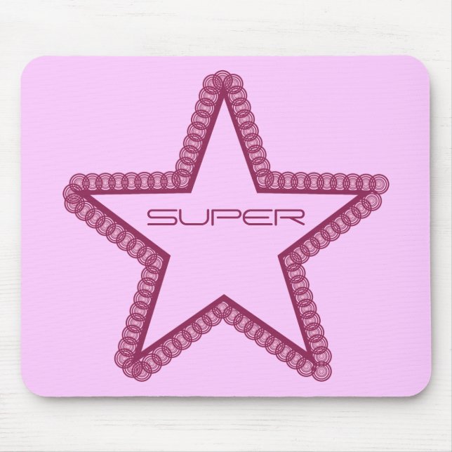 Grunge Superstar Mousepad, Fuchsia Musmatta (Framsidan)